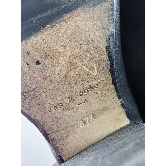 Rag & Bone Harrow Black Booties size 7 US (37.5 Eu) Women’s Boots Shoes Leather - Picture 9 of 9